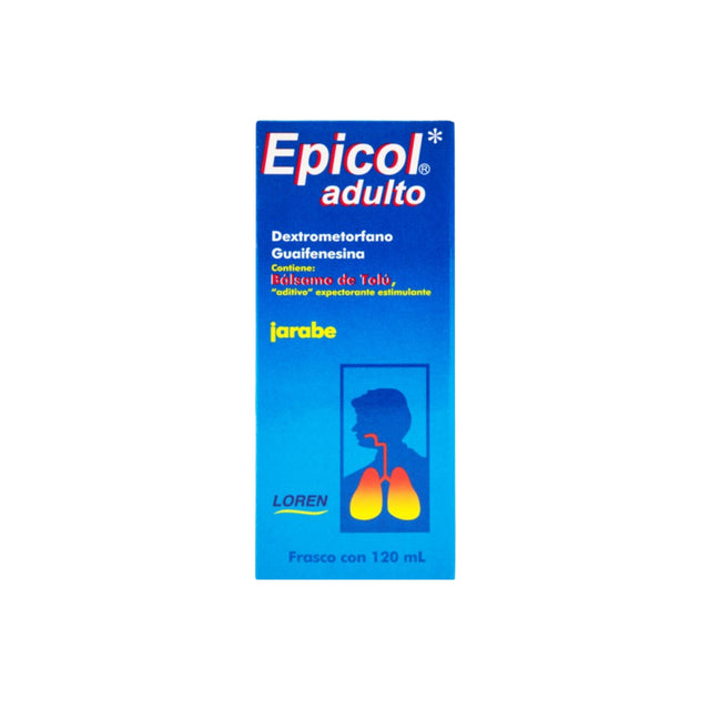 Dextrometorfano Guaifenesina Epicol Jarabe Adto 0.2 / 2 G / 100 Ml Frasco 120 Ml 637420440835