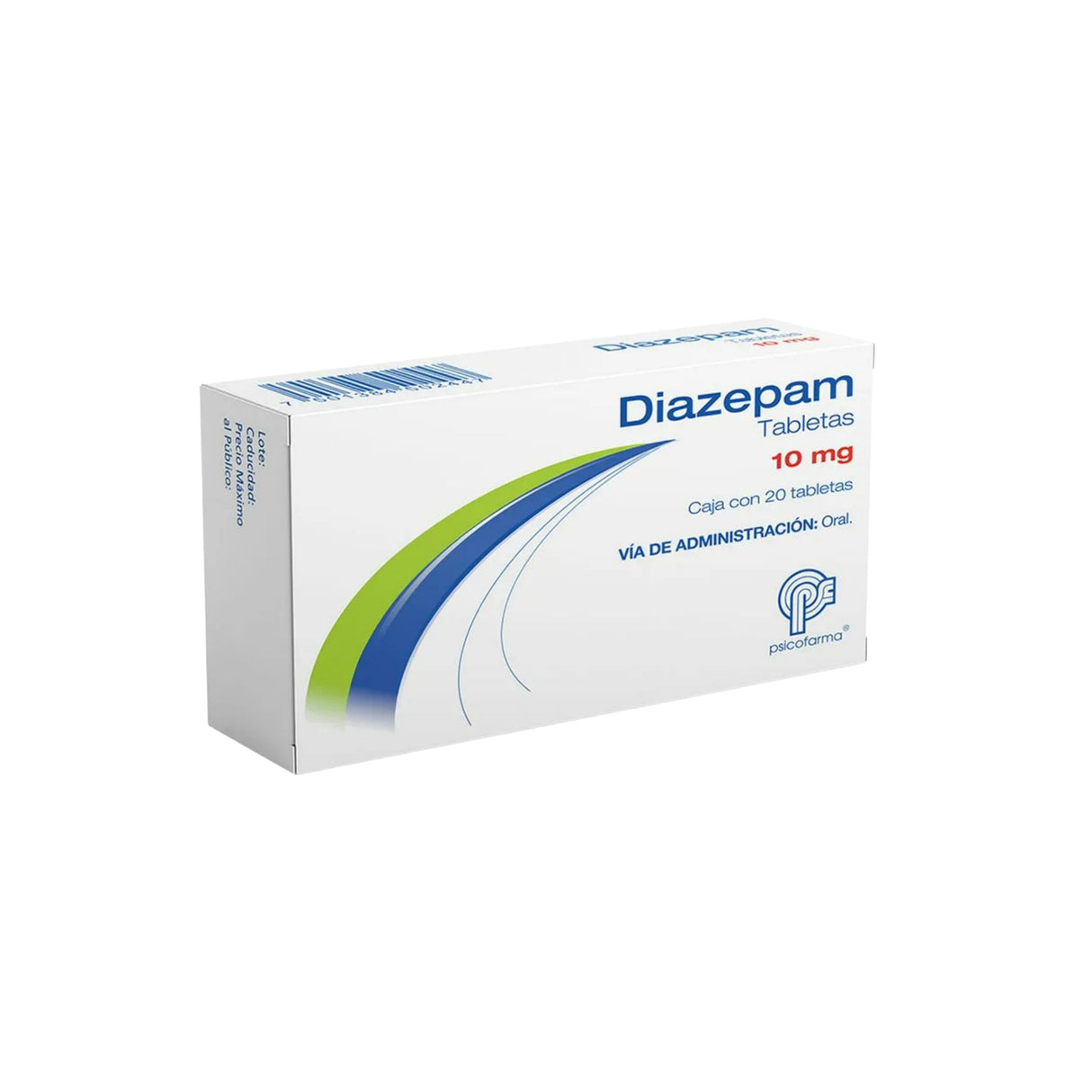Diazepam 10 Mg Con 20 Tabletas Lgen 7501384502447