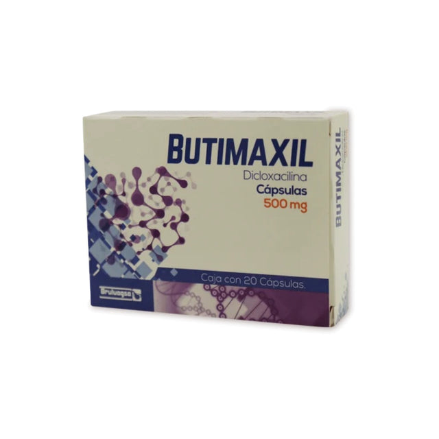 Dicloxacilina Butimaxil 500 Mg Con 20Caps 7502208892737