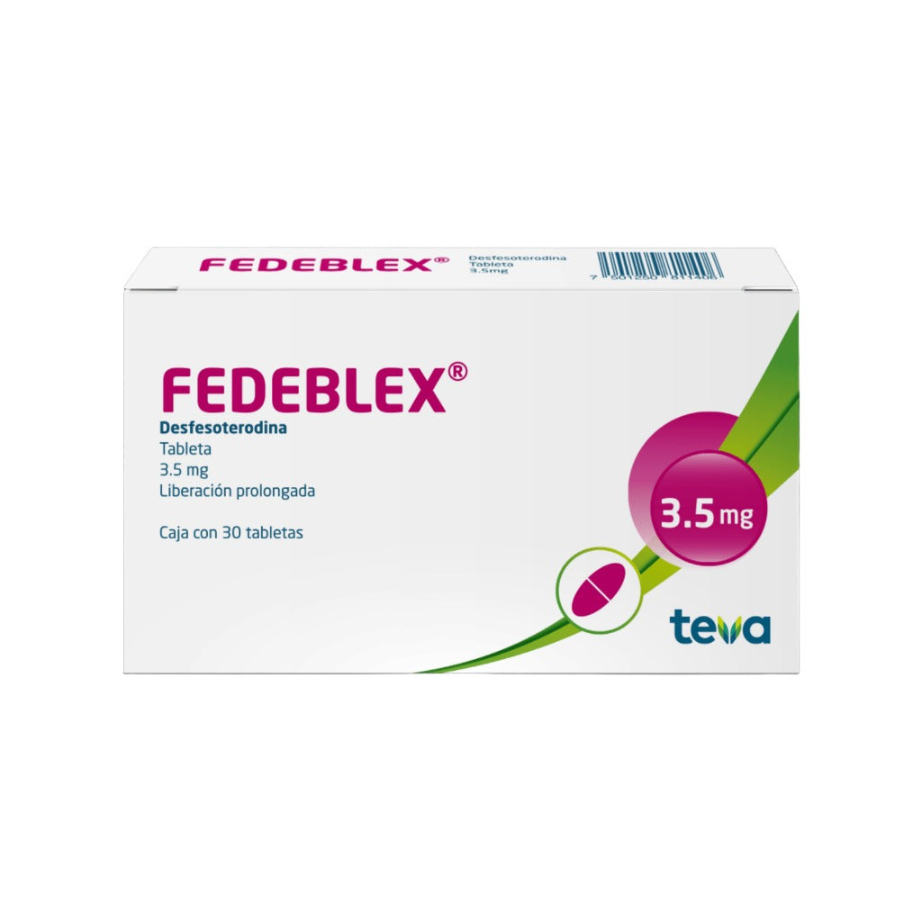 Fedeblex Desfesoterodina 3.5 Mg 30 Tabletas 7501250811406