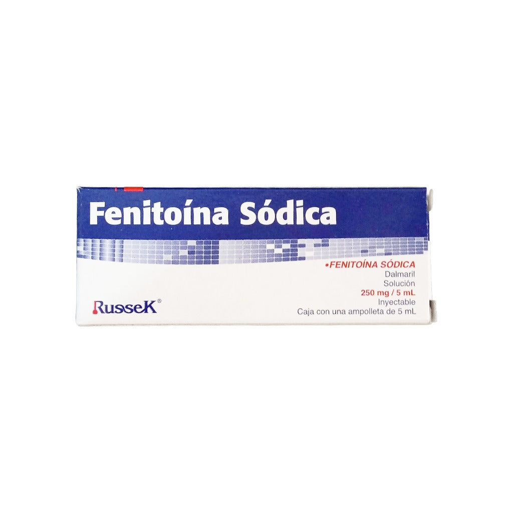 Fenitoina Sodica 250 Mg / 5 Ml 1 Ampulas Russek Generico 7502231620079