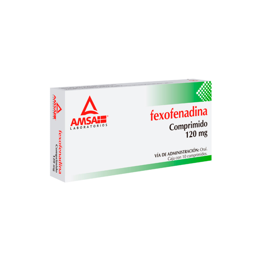 Fexofenadina 120 Mg 10 Comp Amsa Generico 7501349027060