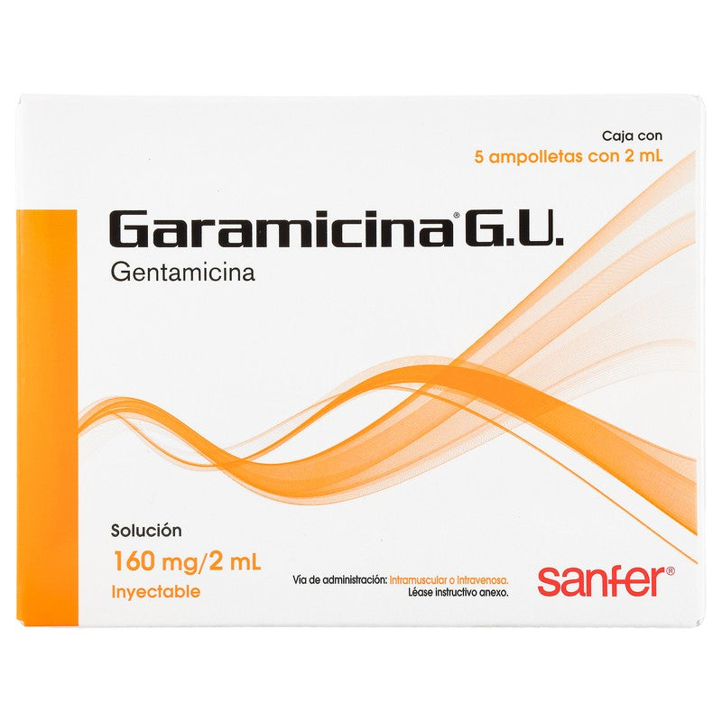 Garamicina G.U. 160Mg2Ml Solucion 5 Piezas 7501050610063
