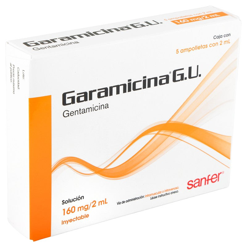 Garamicina G.U. 160Mg2Ml Solucion 5 Piezas 7501050610063 2