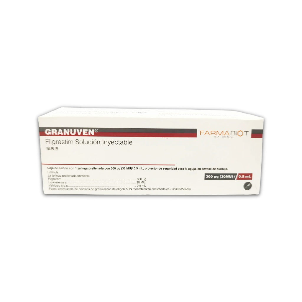 Granuven Filgrastim 300 Ug Solución Inyectable Con 1 Farmabiot 7506335703553