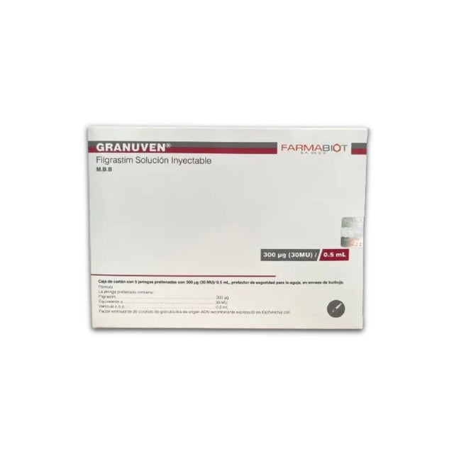 Granuven Filgrastim 300 Ug Solución Inyectable Con 5 Farmabiot 7506335703560