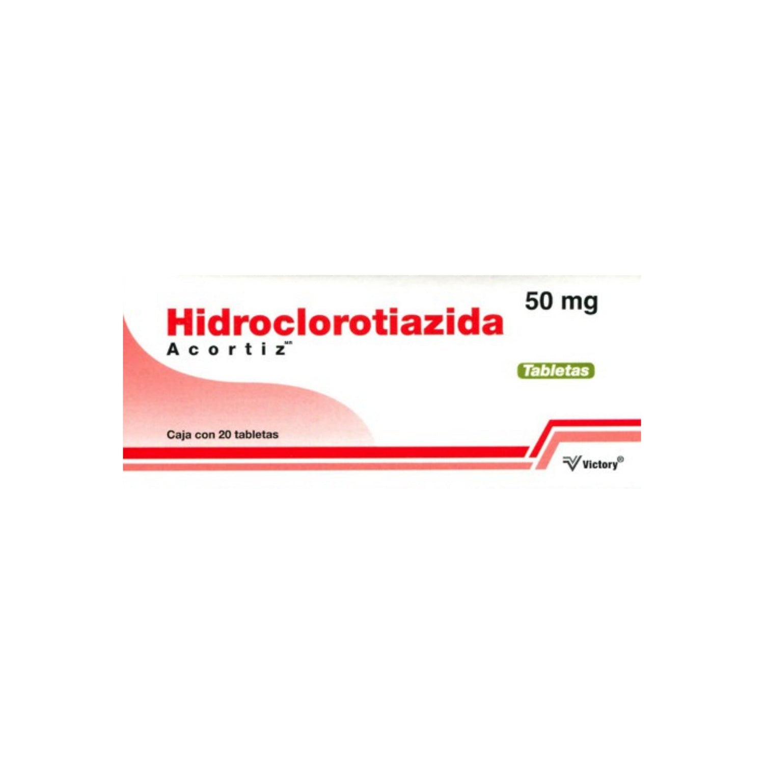 Hidroclorotiazida Acortiz 50 Mg Con 20 Tabletas 656599040639