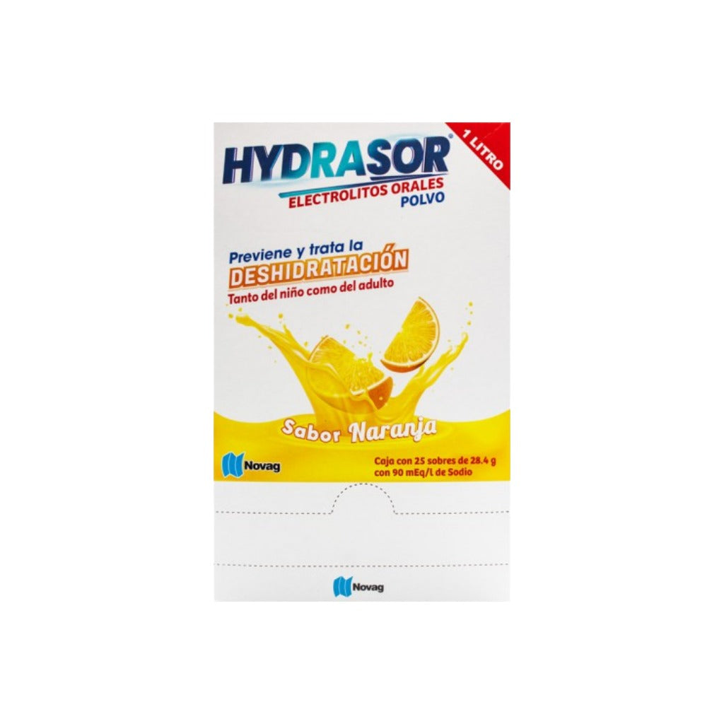 Hydrasor Naranja 90Meq/L Polvo 28.4G 25 Sobres 7501075727371