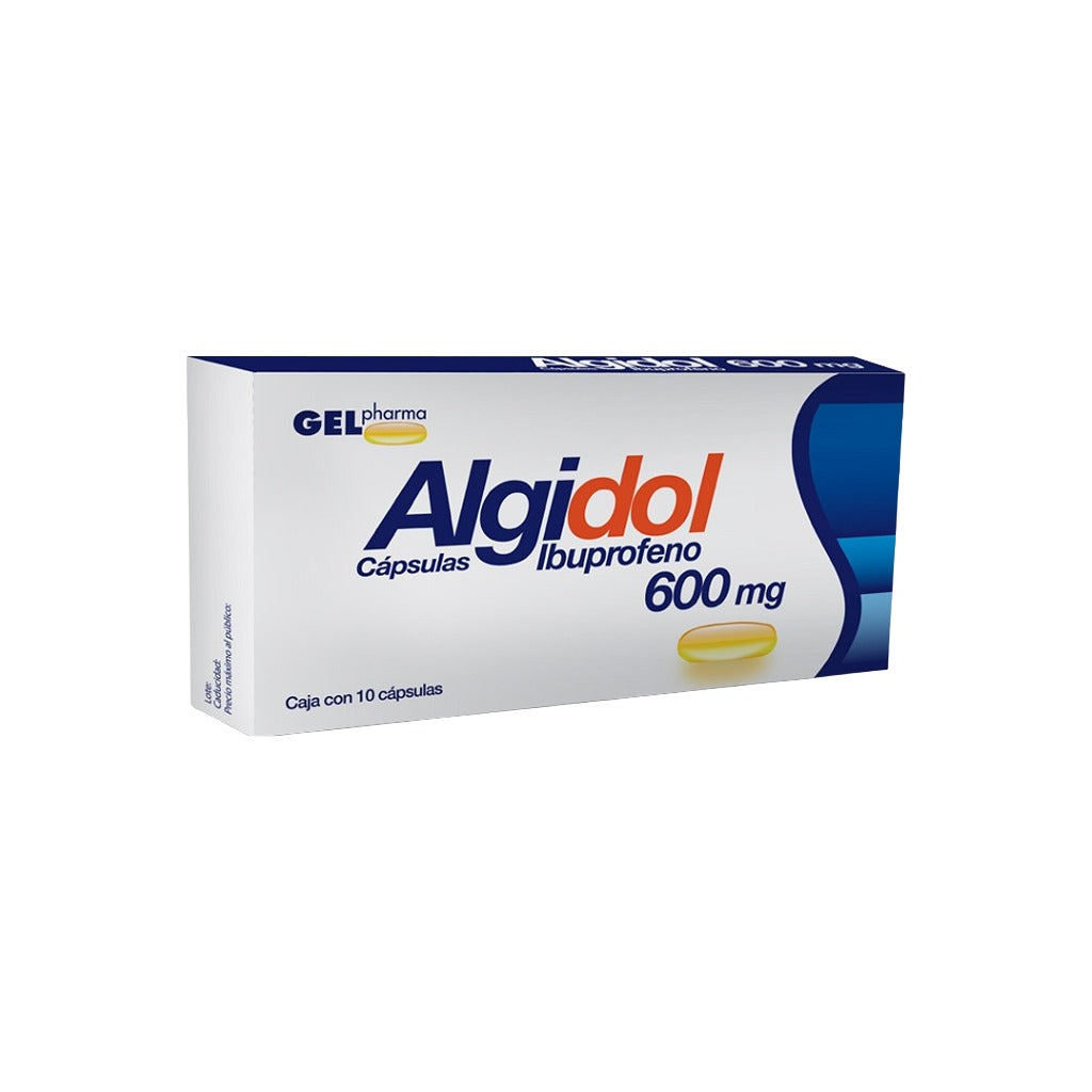 Ibuprofeno Algidol 600 Mg Con 10 Capsulas 7502227426715