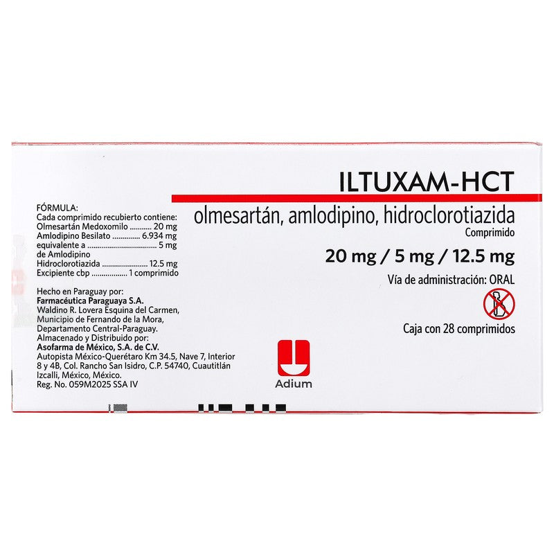 Iltuxam-Hct 20Mg5Mg12.5Mg 28 Comprimidos 7841141003788 7