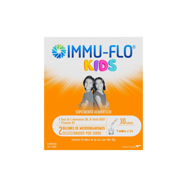 Immu-Flo Kids Suplemento Alimenticio 30 Sobres 2G C/U 7500327050274