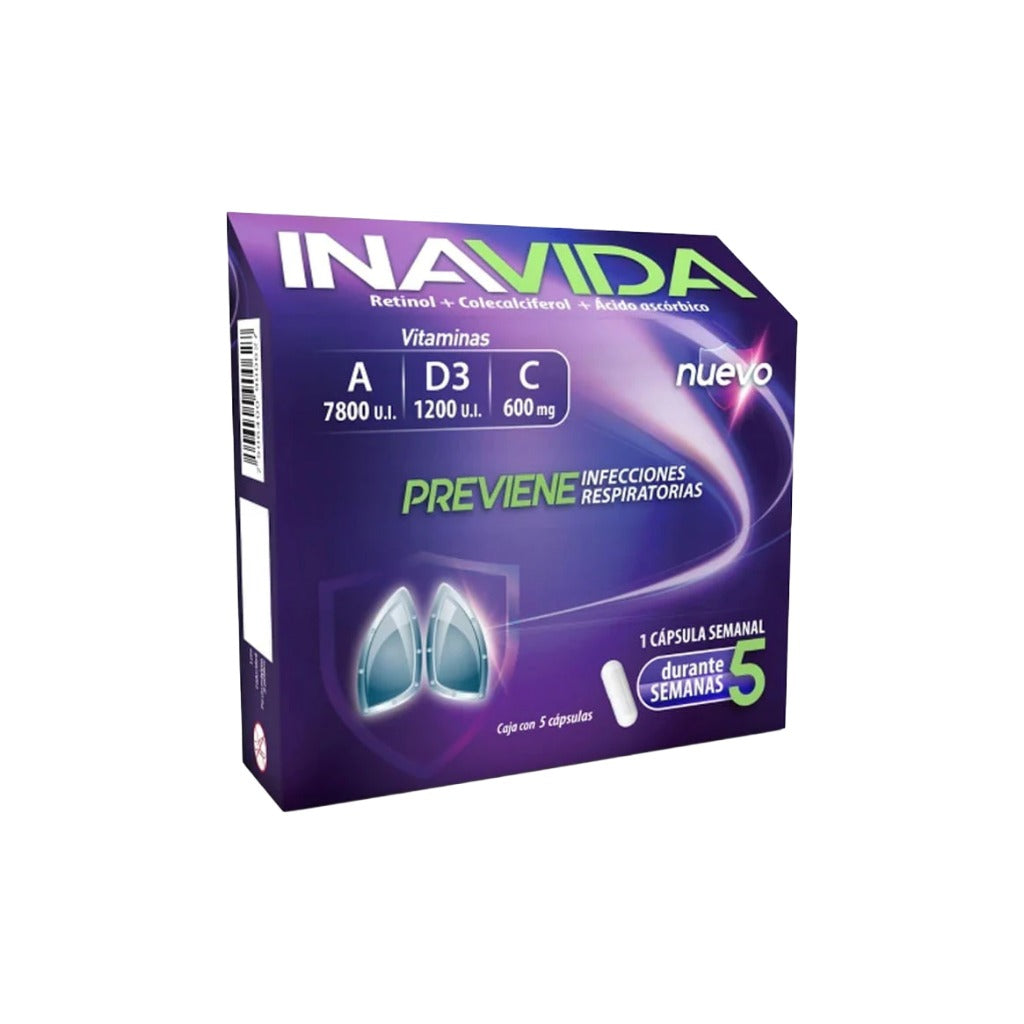 Inavida 7800 / 1200Ui 600 Mgcon 5 Capsulas 7506400900627