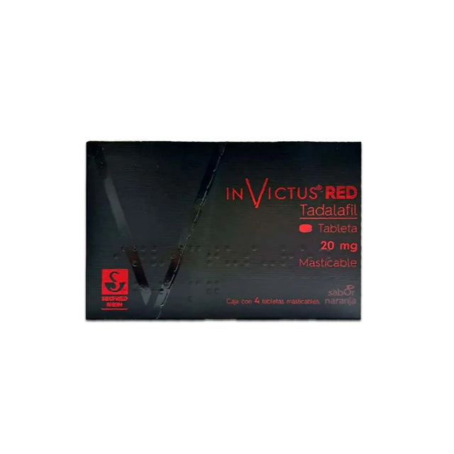 Invictus Red 20 Mg 4 Tabletas 7501300421845