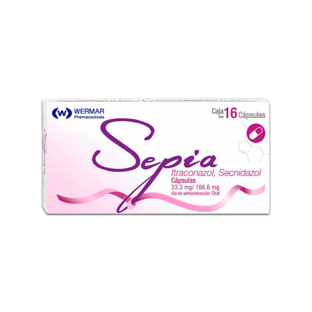 Itraconazol Secnidazol Sepia 33.3 / 1666.6 Mg Con 16 Capsulas 7503003738671