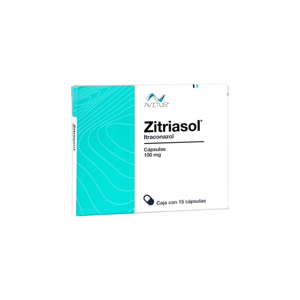 Itraconazol Zitriasolución 100 Mg 15 Capsulas 7502209858107
