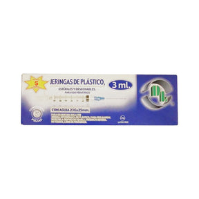 Jeringa Desechable Dl 3Ml 23X25 5 Piezas 7501128114141