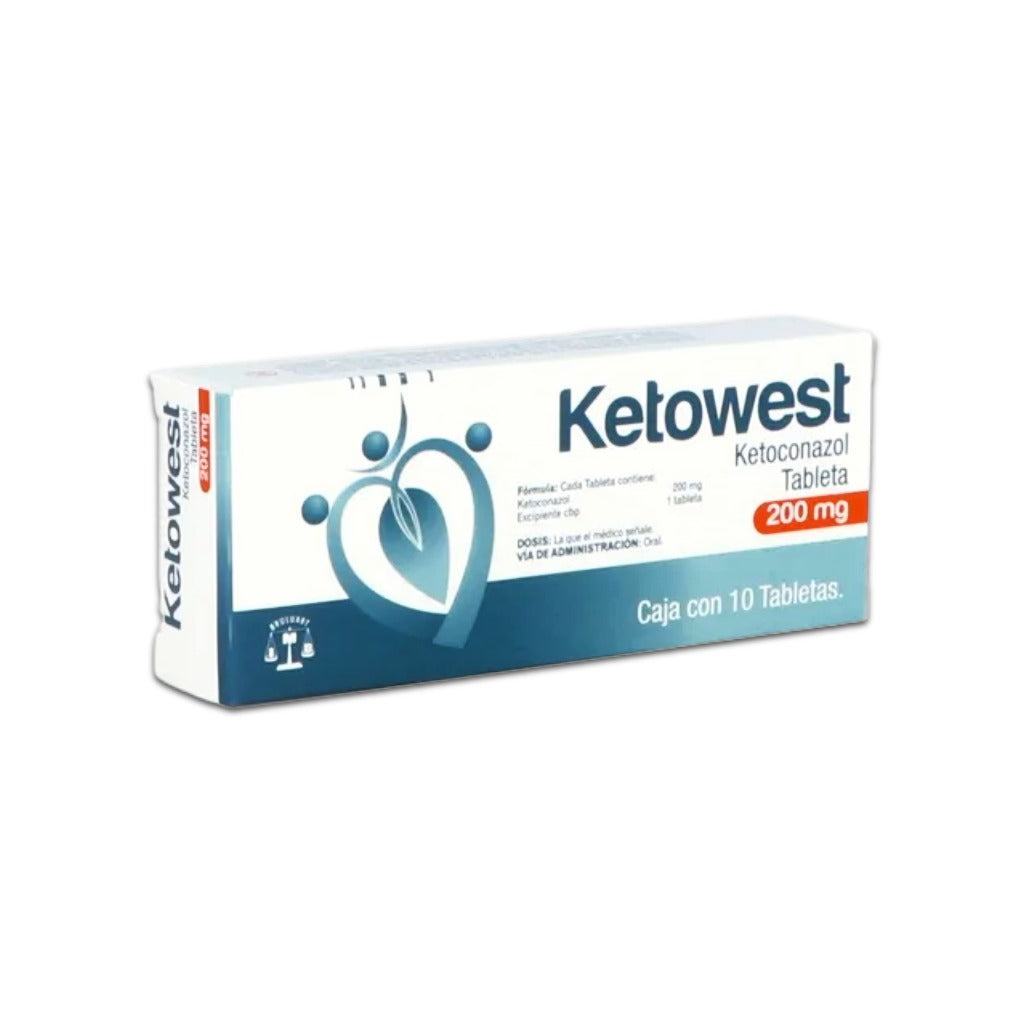 Ketoconazol Ketowest 200 Mg Con 10 Tabletas 7501537102289