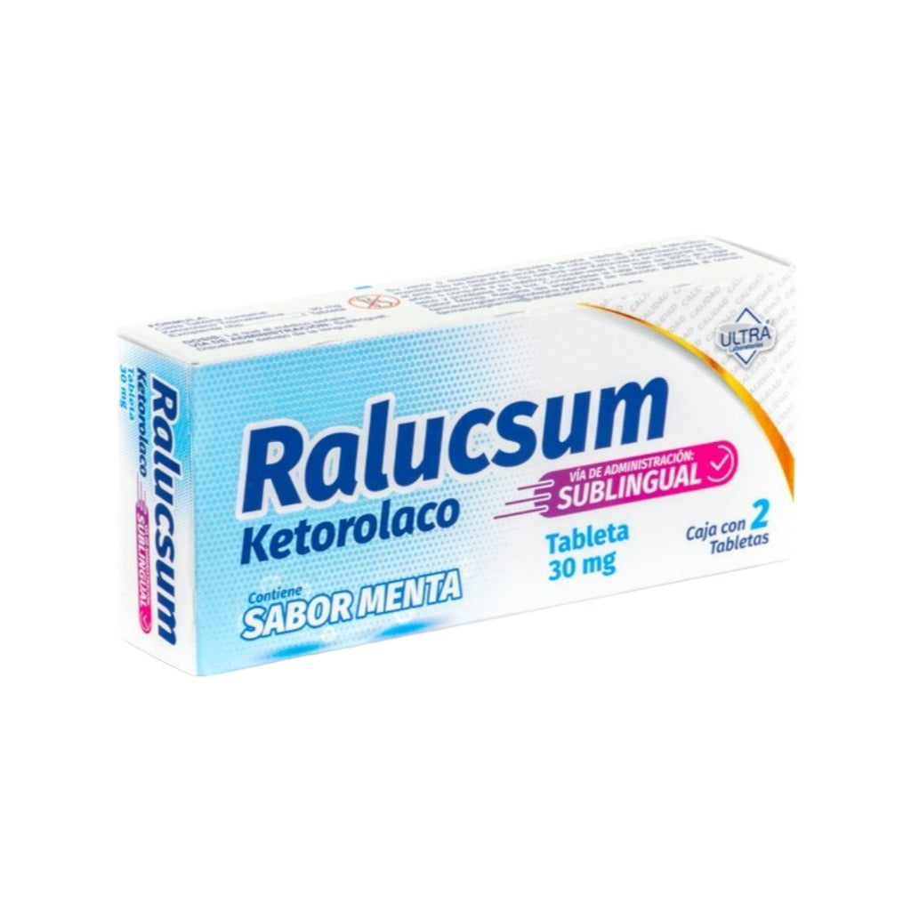 Ketorolaco Con 2 Tabletas 30 Mg Ralucsum 7502216808195