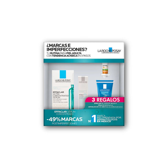 Kit Effaclar Ultra Concentrated 30Ml+Effaclar Moussnt 50Ml+Hyalu B5 10Ml+Anthelios Uvmune 3Ml Lrp 7509552973594
