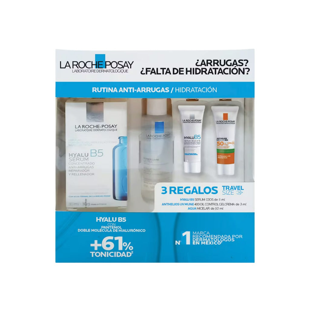 Kit Hyalu B5 Serum Anti-Arrugas 30Ml+Effaclar Agua Micelar 50Ml+Hyalu B5 Yeux 3Ml+Anthelios 3Ml Lrp 7509552971576