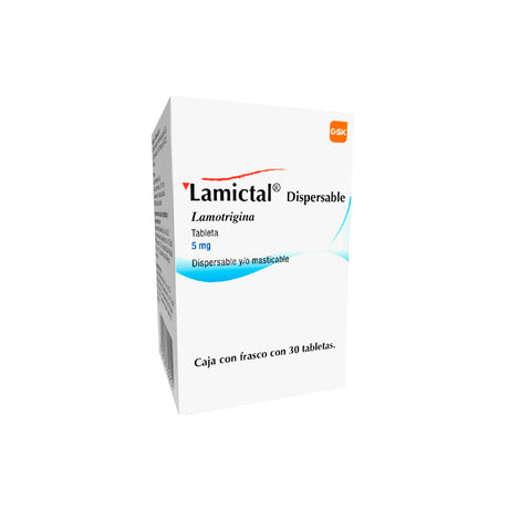Lamictal Dispersable 5 Mg Con 30 Tabletas 7501027800251