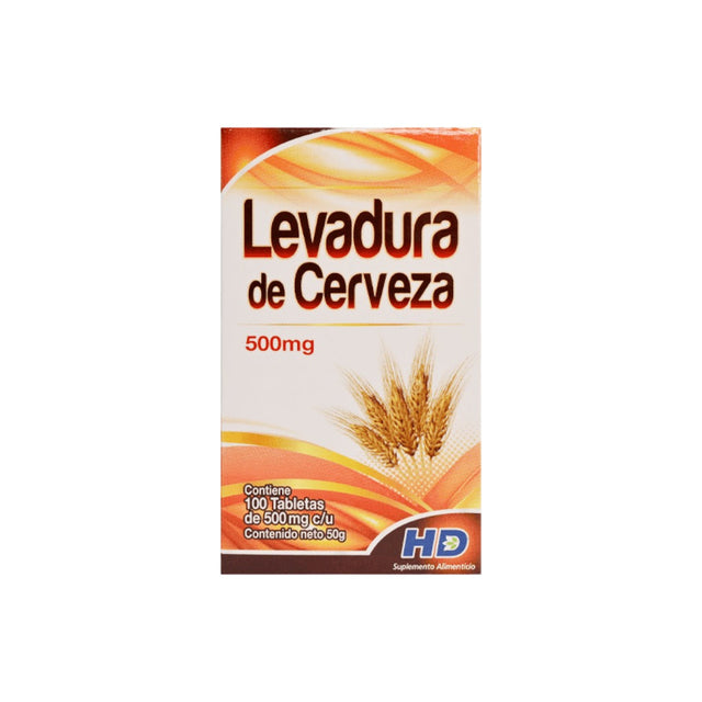 Levadura De Cerveza Hd 500 Mg Con 100 Tabletas 7502008980573