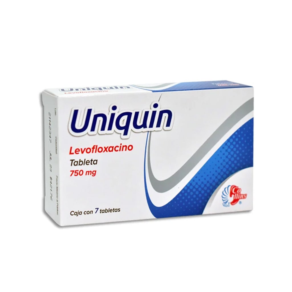 Levofloxacino Uniquin 750 Mg Con 7 Tabletas 780083146856