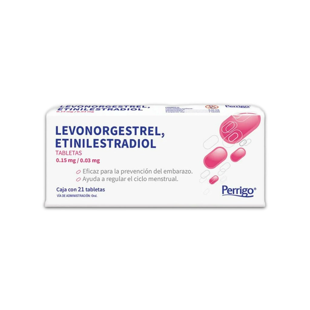 Levonorgestrel Etinilestradiol 0.15 / 0.03 Mg Con 21 Tabletas 7501644707506