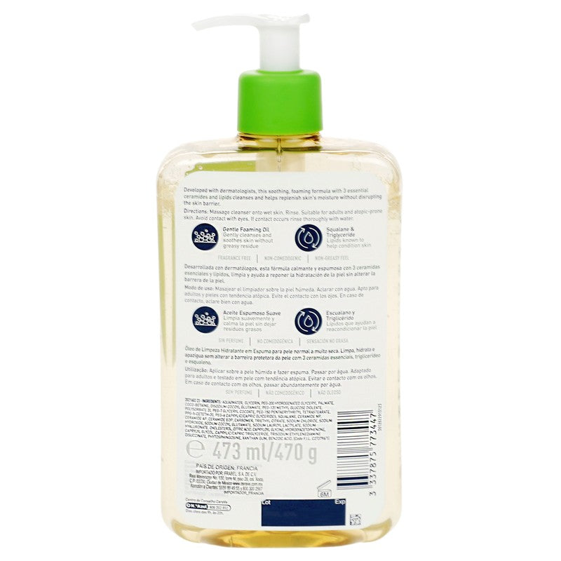 Limpiador En Aceite Espumoso Hidratante 473Ml Cerave 3337875773447 6