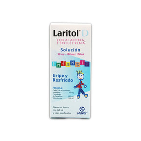 Loratadina Fenilefrina Laritol D Jarabe Inf 50 / 100 Mg Frasco 60 Ml 7502009741784