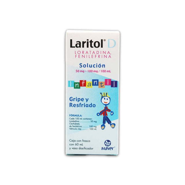 Loratadina Fenilefrina Laritol D Jarabe Inf 50 / 100 Mg Frasco 60 Ml 7502009741784