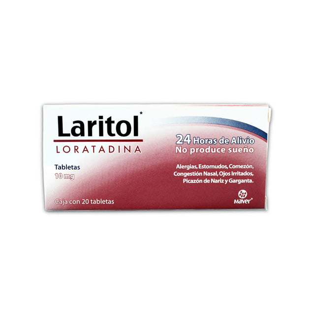 Loratadina Laritol 10 Mg Con 20 Tabletas 7502009742828