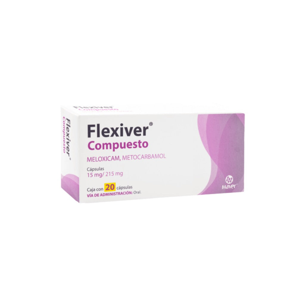 Meloxicam Metocarbamol Flexiver Comp 15 / 215 Mg Con 20 Capsulas 7502009746208