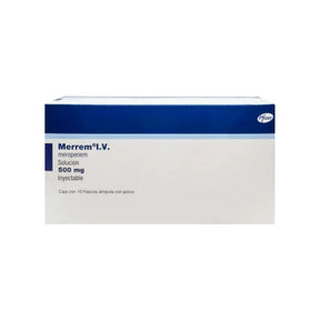 Merrem Iv 500 Mg Solución Inyectable 10 Fcos 7501287630988