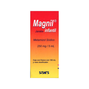 Metamizol Sodico Magnil Jarabe Inf 250 Mg / 5 Ml Frasco 100 Ml 7502001160231