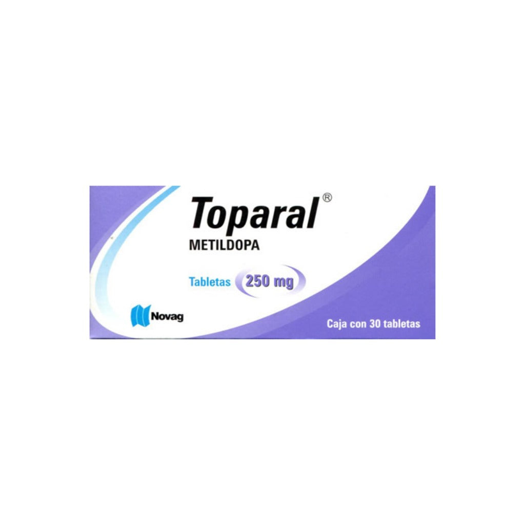 Metildopa Toparal 250 Mg Con 30 Tabletas 7501075715378