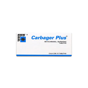 Metocarbamol Ibuprofeno Carbager Plus 300 / 300 Mg Con 10 Tabletas 7501547503168