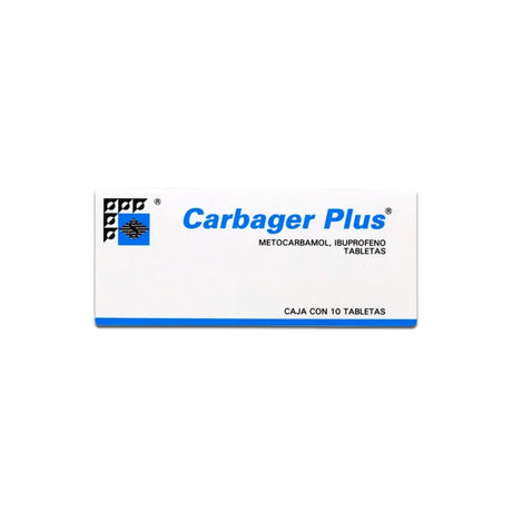 Metocarbamol Ibuprofeno Carbager Plus 300 / 300 Mg Con 10 Tabletas 7501547503168