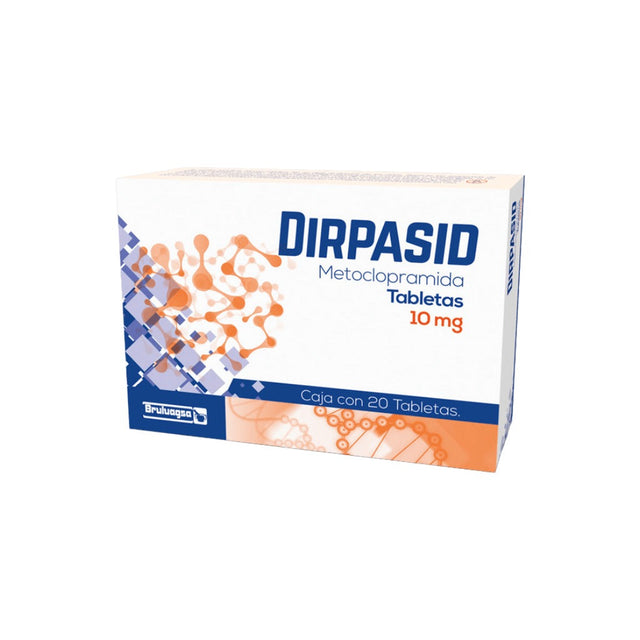 Metoclopramida Dirpasid 10 Mg Con 20 Tabletas 7502208892638