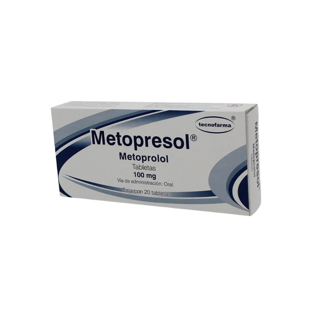 Metoprolol Metopresolución 100 Mg Con 20 Tabletas 7501471888843
