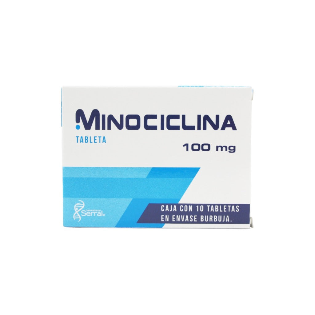 Minociclina 100 Mg Con 10 Tabletas Serral 7501258210379
