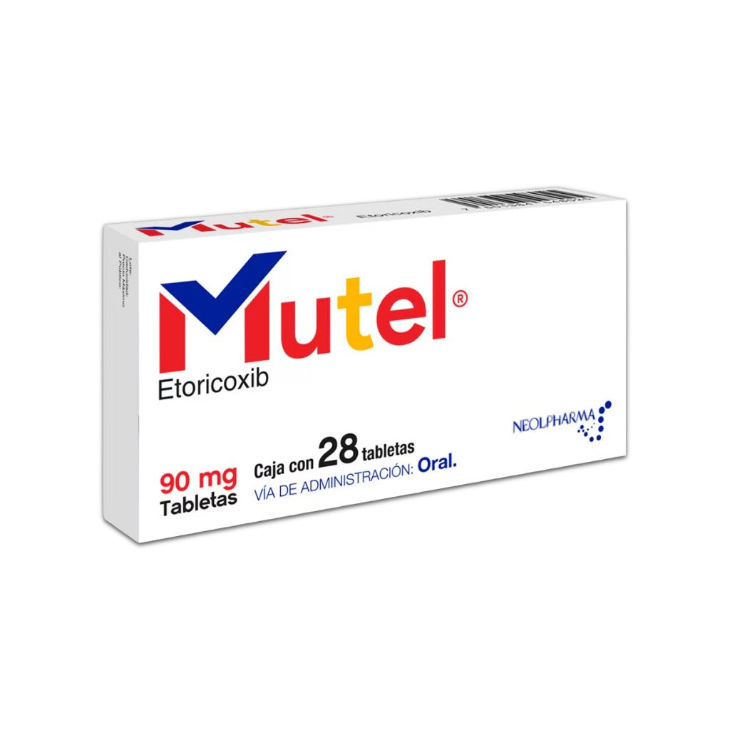 Mutel 90 Mg Con 28 Tabletas 7501384548025