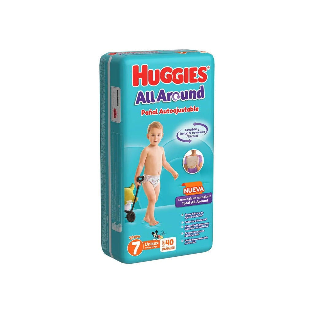 Pañal Autoajustable All Around  Unisex Etapa 7 C/40 Huggies 7506425625307