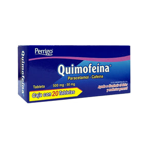Paracetamol Cafeina Quimofeina Con 20 Tabletas 7501109761388