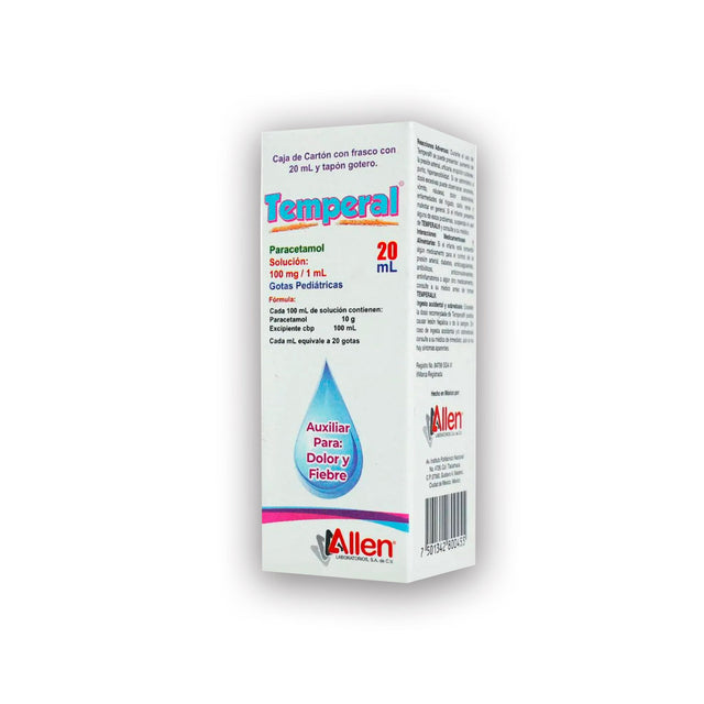 Paracetamol Temperal Ped Gotas 100 Mg 20 Ml 7502209810280