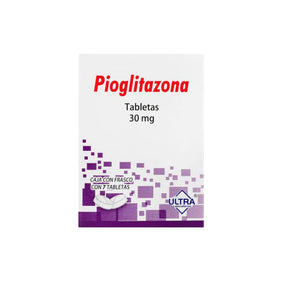 Pioglitazona 30 Mg Con 7 Tabletas Ult / Avivia Generico 7502216798878