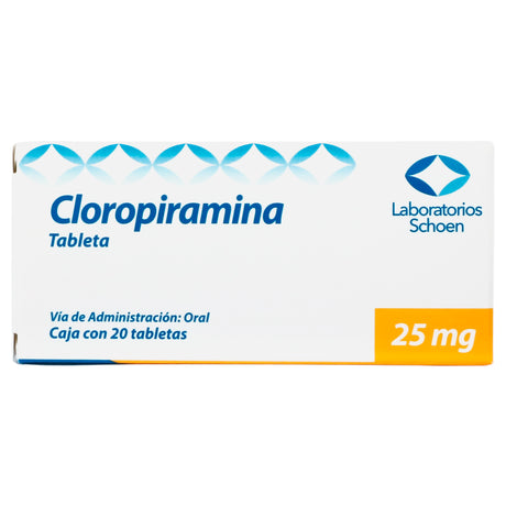 821998000250-Cloropiramina 25 Mg Con 20Tab Generico Schoen-1