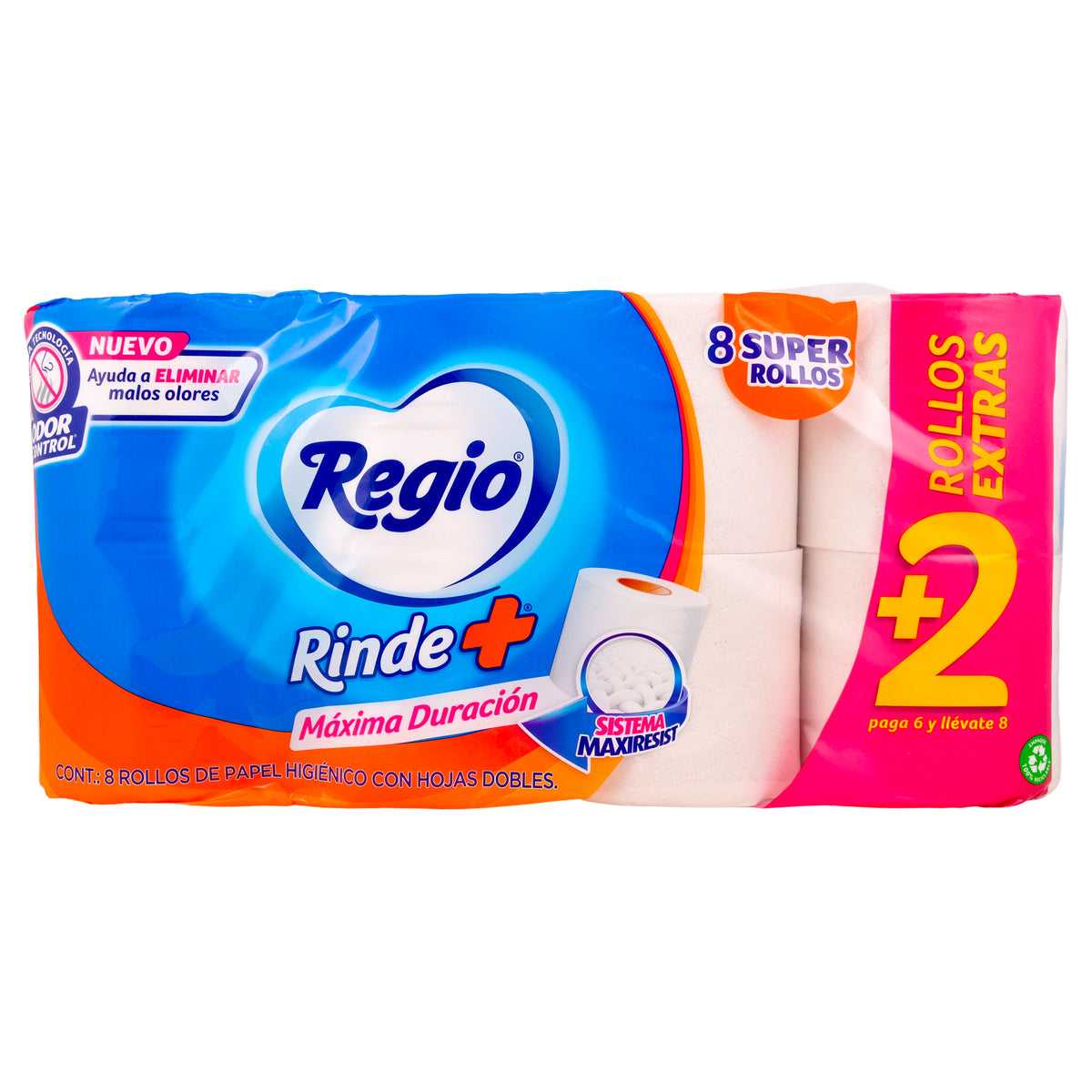 Papel Hig Regio Rinde+ Con 8 Rollos – Farmacia Herrera