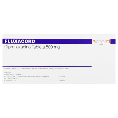 7506335701306-Ciprofloxacino Fluxacord 500 Mg Con 14 Tabletas-1
