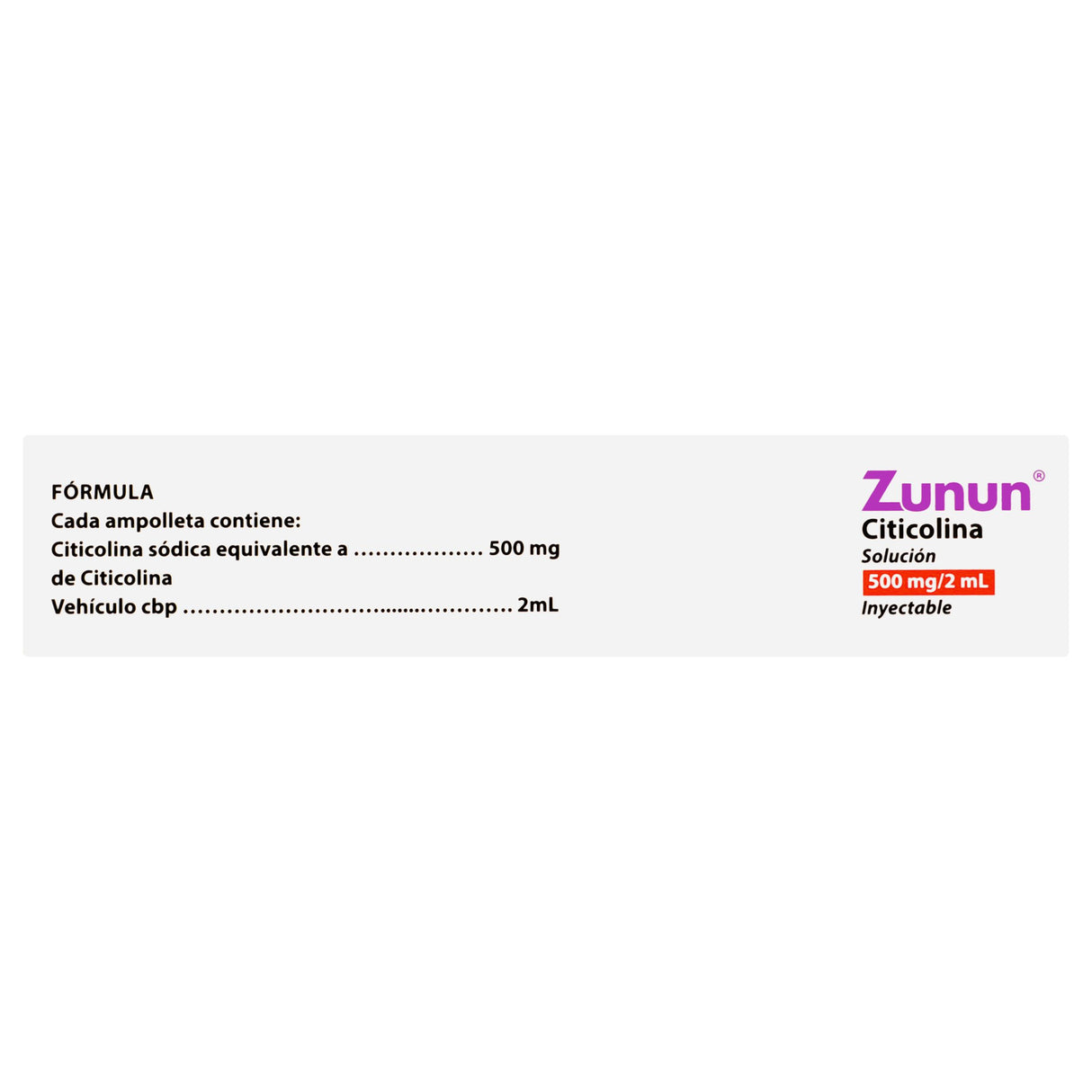 7503006916960-Zunun 500 Mg Solución Inyectable 5X2 Ml N-5